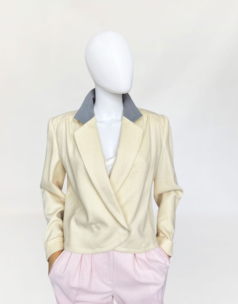 Valentino wełniana pudełkowa marynarka vintage 90's