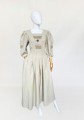 Austriacka maxi sukienka vintage len