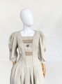 Austriacka maxi sukienka vintage len