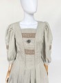 Austriacka maxi sukienka vintage len