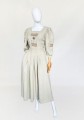 Austriacka maxi sukienka vintage len