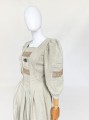 Austriacka maxi sukienka vintage len
