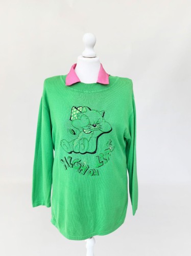 Iceberg wyszywany sweter vintage 90's