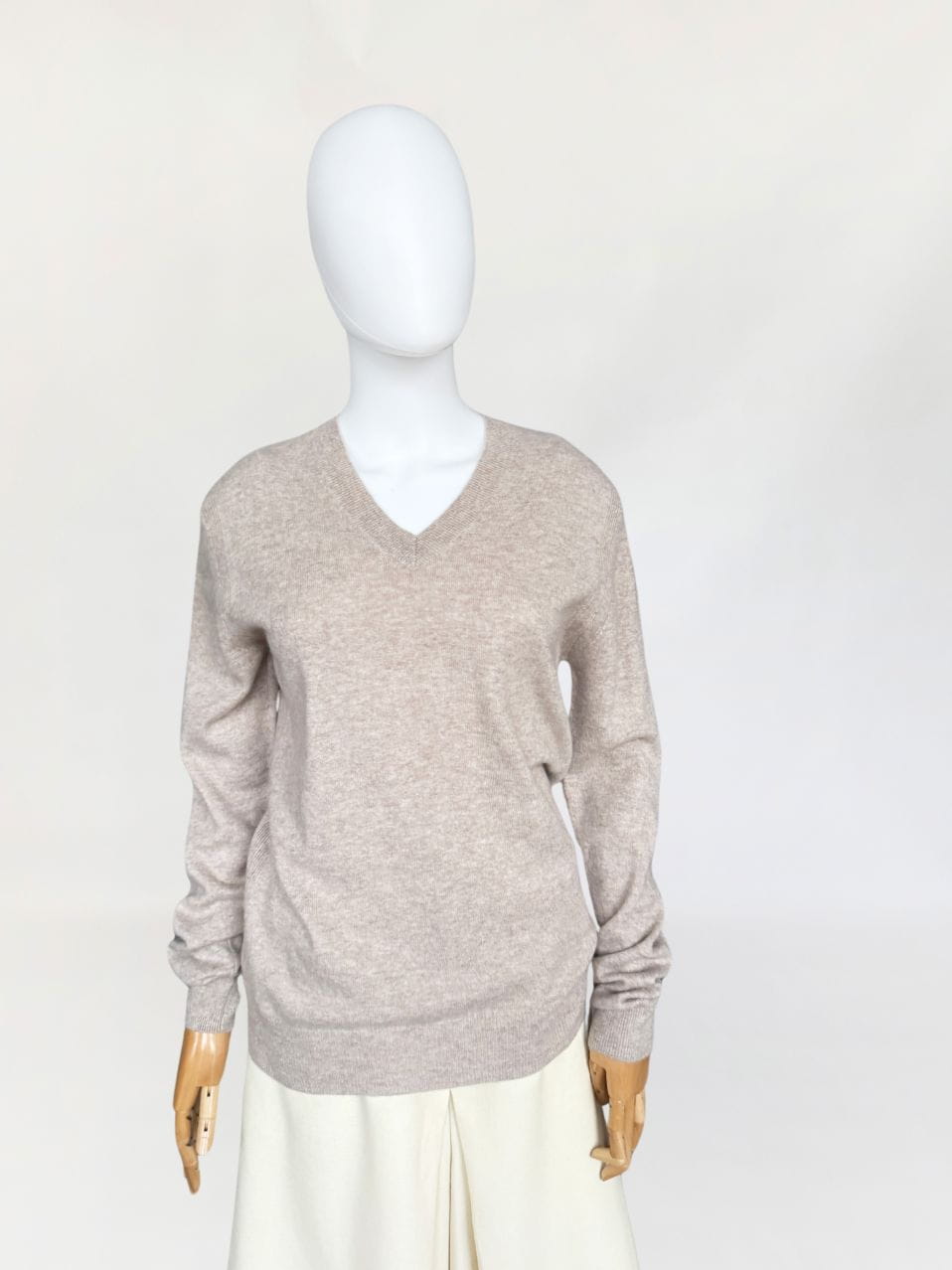 Beżowy sweter 100% kaszmir