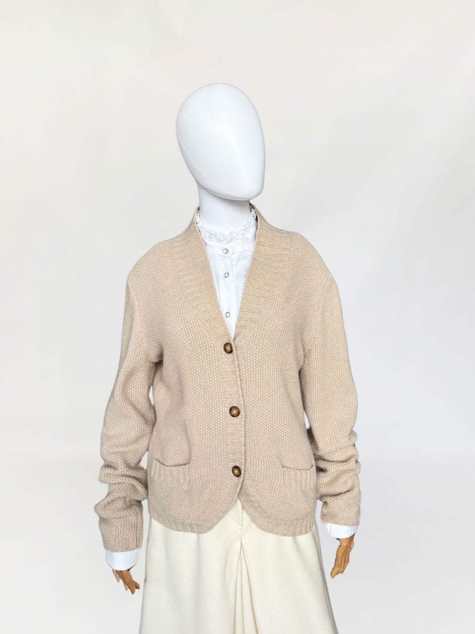Max Mara rozpinany sweter wełna, kaszmir, angora