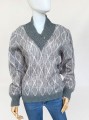 Sweter vintage 80's moher, wełna