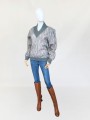 Sweter vintage 80's moher, wełna
