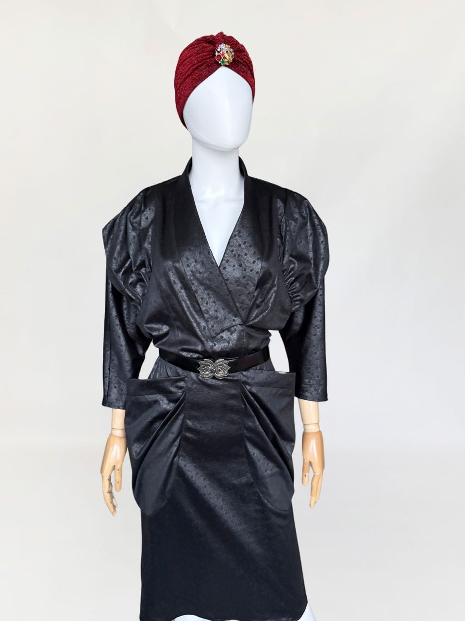 Drapowana sukienka vintage 80's