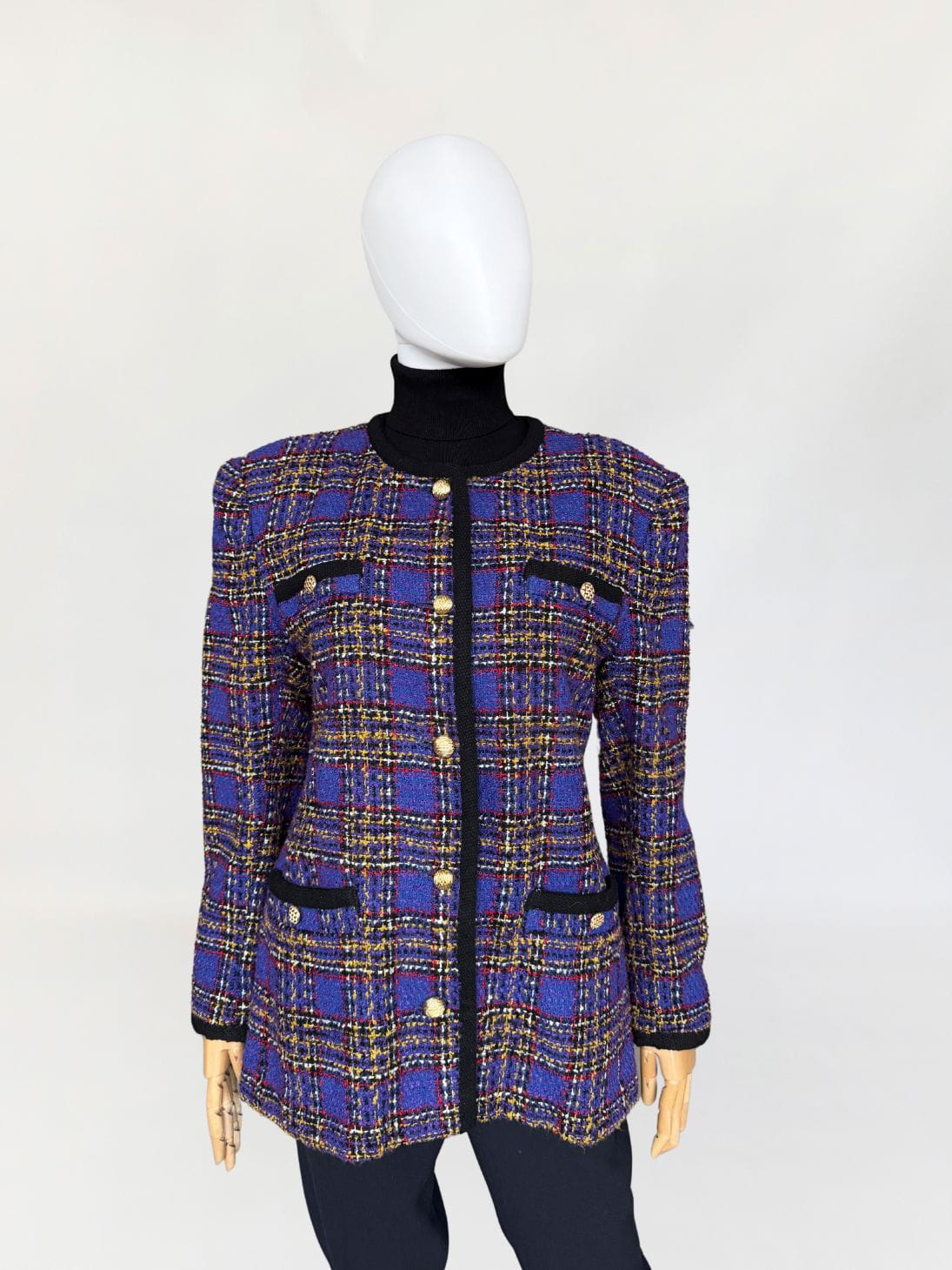 Marynarka vintage kolorowy tweed