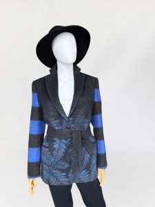 Mauro Grifoni marynarka we wzory wełna, angora