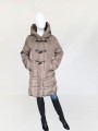 Max Mara pikowany puchowy płaszcz