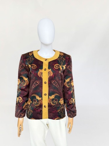 Jedwabna marynarka vintage 80's power shoulder