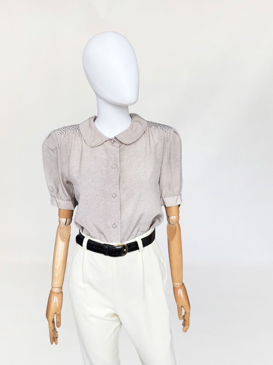 Jedwabna koszula w drobne wzory