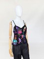 Jedwabny biżuteryjny top vintage 90's
