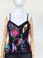 Jedwabny biżuteryjny top vintage 90's