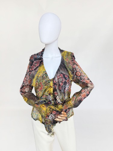 Nadine H jedwabna koszula we wzory