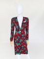 Wzorzysta sukienka vintage 90's