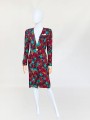 Wzorzysta sukienka vintage 90's