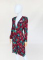 Wzorzysta sukienka vintage 90's