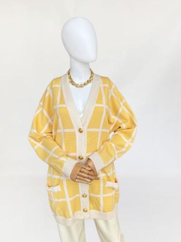 Escada wełniany sweter kardigan vintage 1980s