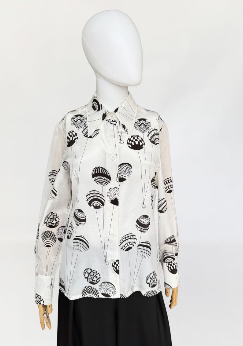 Louis Feraud koszula we wzory vintage 70's