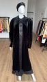 Aksamitny płaszcz w orientalnym stylu plus size