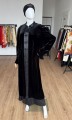Aksamitny płaszcz w orientalnym stylu plus size