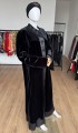 Aksamitny płaszcz w orientalnym stylu plus size