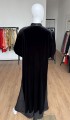 Aksamitny płaszcz w orientalnym stylu plus size