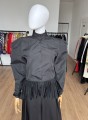 Koszula vintage z baskinką i koronkową wstawką