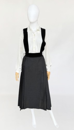 Stefanel plisowana spódinica vintage na szelkach