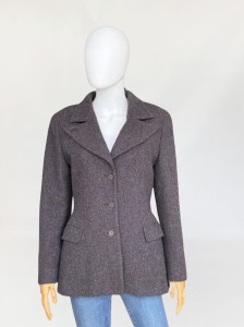 Sportmax wełniana melanżowa marynarka vintage