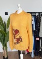Wełniany sweter vintage z wiewiórką