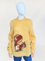 Wełniany sweter vintage z wiewiórką