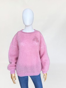 Puchaty wełniany sweter vintage