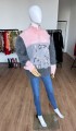 Moherowy wyszywany sweter vintage