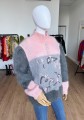 Moherowy wyszywany sweter vintage