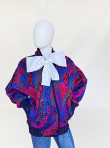 Włoski pulower we wzory 1980s