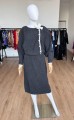 Dzianinowa sukienka vintage 1980s wełna + angora