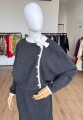 Dzianinowa sukienka vintage 1980s wełna + angora