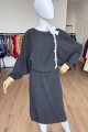 Dzianinowa sukienka vintage 1980s wełna + angora