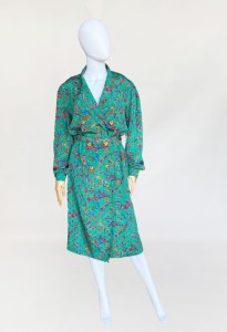 Sukienka vintage 80's barokowe wzory