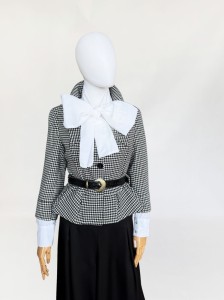 Wełniany żakiet vintage w pepitkę