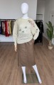 Moherowy sweter vintage z aplikacjami