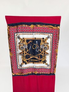 Ogromny szal z jedwabną barokową wstawką