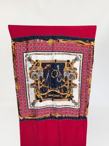 Ogromny szal z jedwabną barokową wstawką