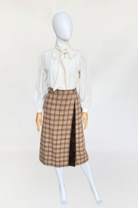 Spódnica vintage z wełny alpaki