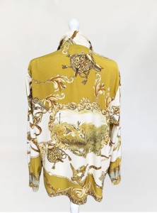 Włoska koszula vintage w barokowe wzory 