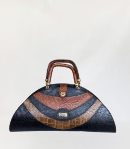 Skórzana torba vintage rogal 80's