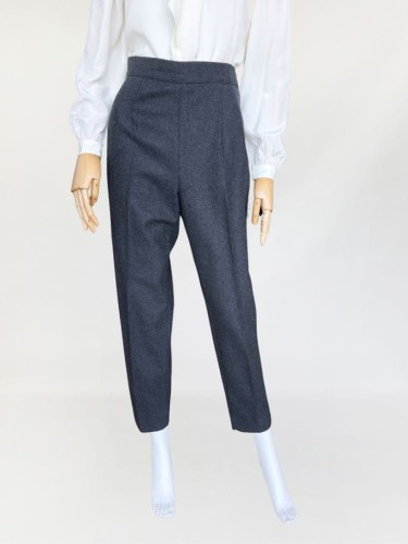 Wełniane włoskie cygaretki z nogawkami w kant